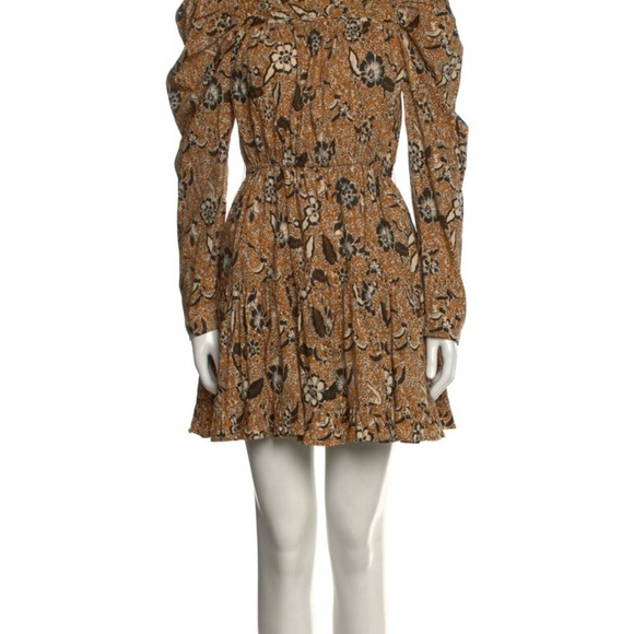 Ulla Johnson Nailah Printed Puff Sleeve Belted Pocket Mini Dress Size 2 - Picture 4 of 15